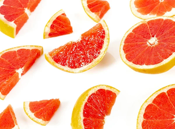 Grapefruit Geïsoleerd Wit — Stockfoto