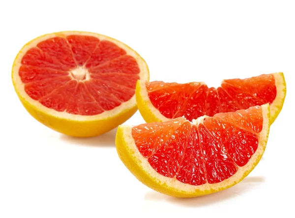 Grapefruit Geïsoleerd Wit — Stockfoto