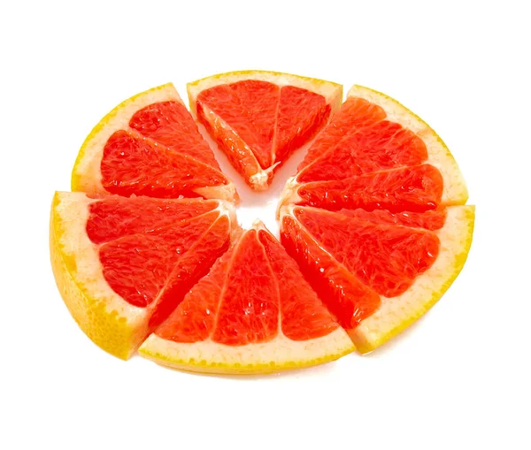 Grapefruit Geïsoleerd Wit — Stockfoto