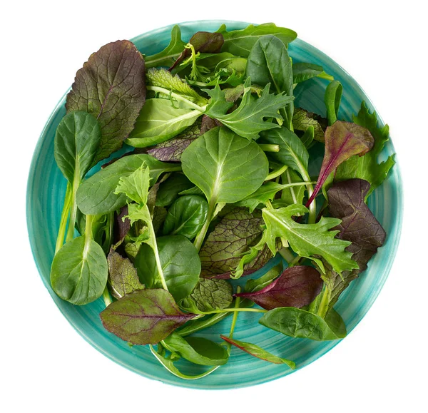 Lettuce Mix Isolated White Background — Stock Photo, Image