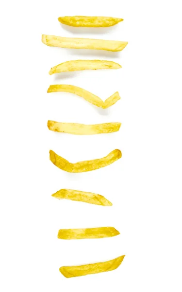 French Fries Isolated White — Stock Photo, Image