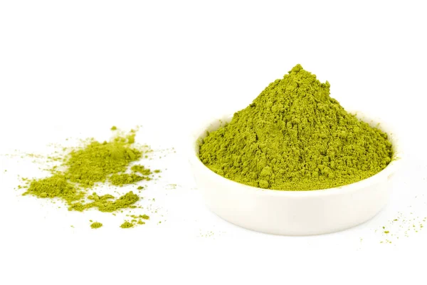 Matcha fein gepuderter grüner Tee — Stockfoto