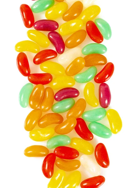 Jelly bean cukierki na białym tle — Zdjęcie stockowe