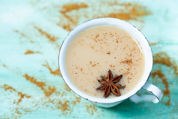 Masala čaj s různými kořením — Stock fotografie