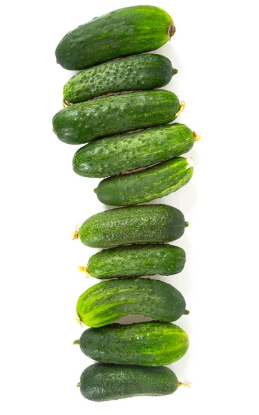 Fresh cucumbers isolated on white background — Stock Photo, Image