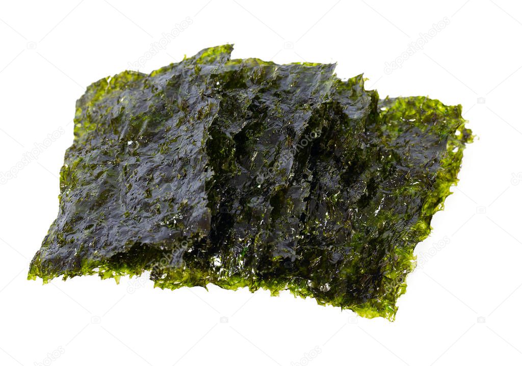 seaweed chips isolated on white