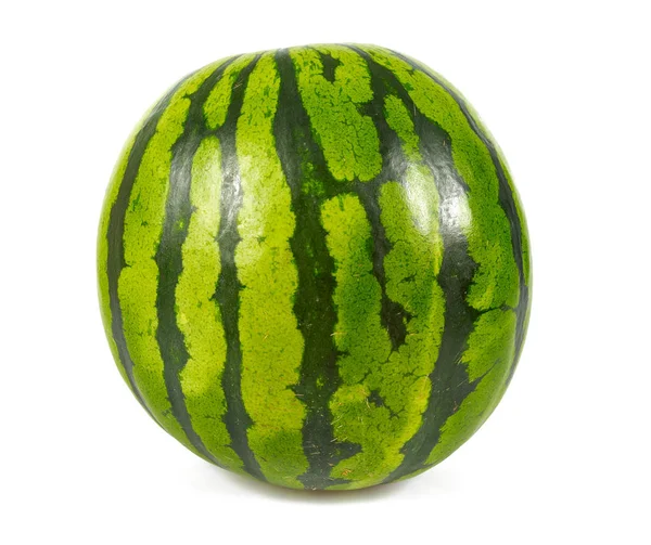 Vollwassermelone Isoliert Auf Weißem Hintergrund — Stockfoto