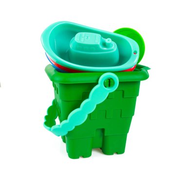 beyaz izole eğlenceli plaj oyuncakları