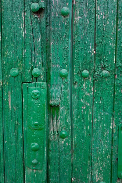 Old painted green wooden wall — Stock Photo, Image