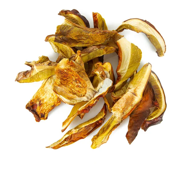 beyaz arka plan üzerinde izole kurutulmuş boletus edulis