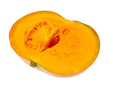 Çiğ balkabağı beyazda izole edilmiş