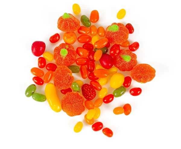 Colorful Autumn Candies Isolated White — Stock Photo, Image