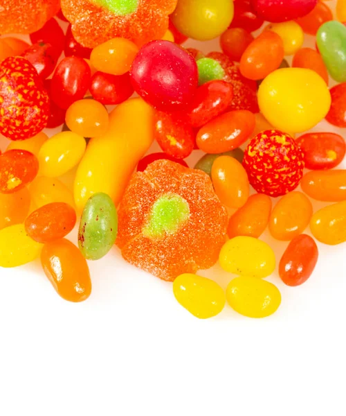 Bunte Herbstliche Bonbons Isoliert Auf Weiß — Stockfoto