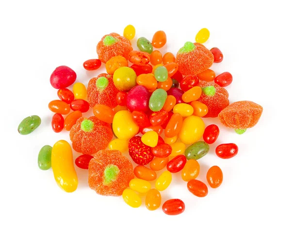 Kolorowe jesienne cukierki izolowane na białym — Zdjęcie stockowe