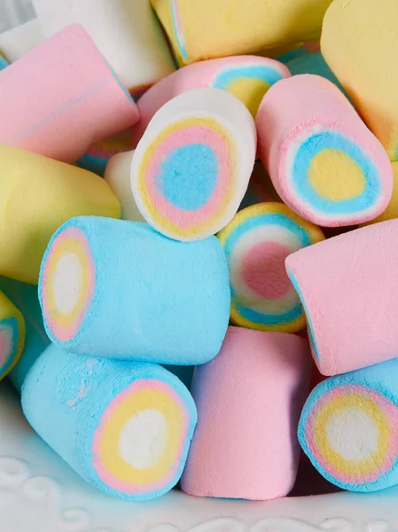 Marshmallow Saboroso Colorido Perto — Fotografia de Stock