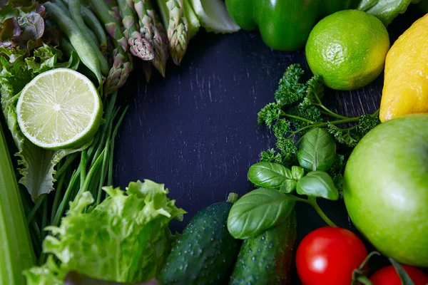 Zdravé Ovoce Zelenina Tabuli — Stock fotografie