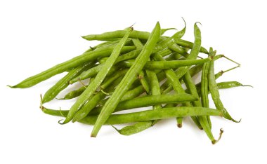  Beyaz arkaplanda çalı fasulyeleri izole