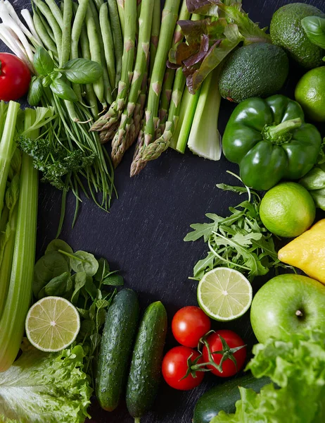 Zdravé Ovoce Zelenina Tabuli — Stock fotografie