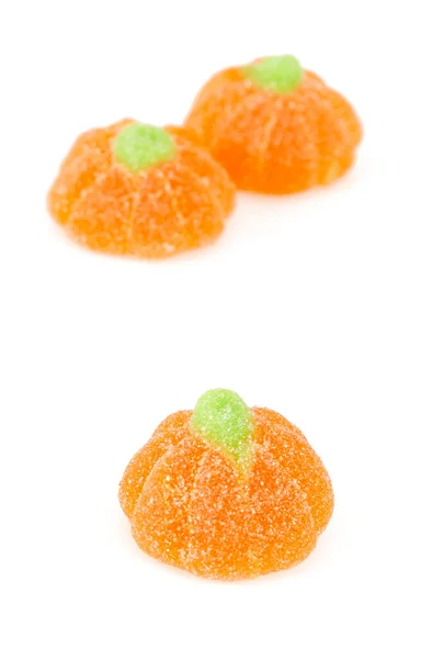 Jelly Pumpkin Candy Isolated White — Stock Photo, Image