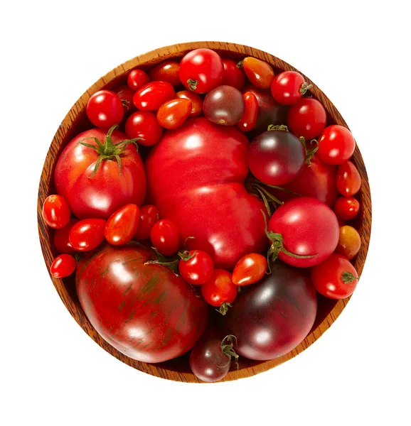 Asortyment Świeżych Pomidorów Zbliżenie — Zdjęcie stockowe