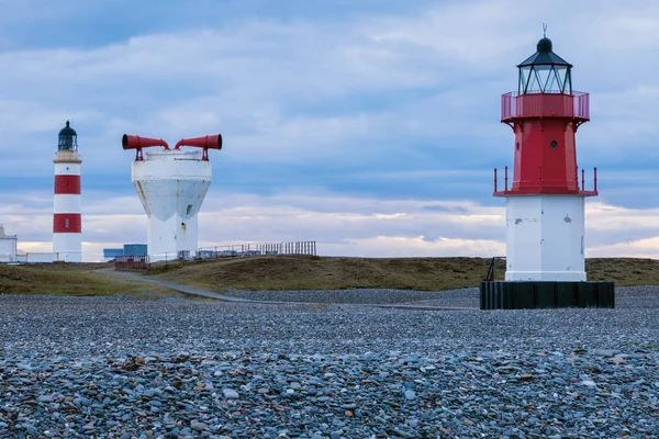 Punt Van Ayre Vuurtorens Foghorn Het Isle Man Isle Van — Stockfoto