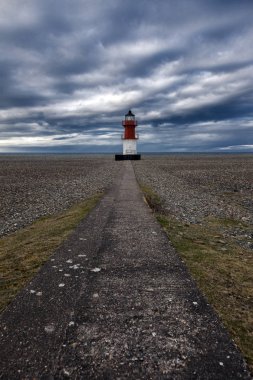 Point of Ayre Lighthouse on the Isle of Man. Douglas, Isle of Man. clipart