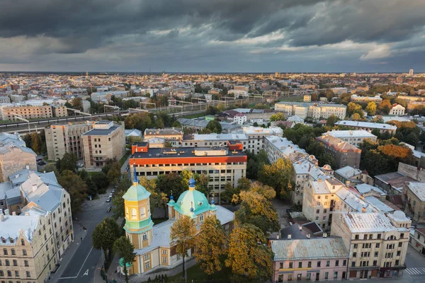 Panorama Aereo Riga Riga Lettonia — Foto Stock
