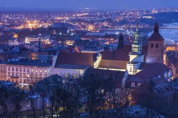 Altstadt Von Grudziadz Der Nacht Grudziadz Kujawisch Pommersche Woiwodschaft Polen — Stockfoto