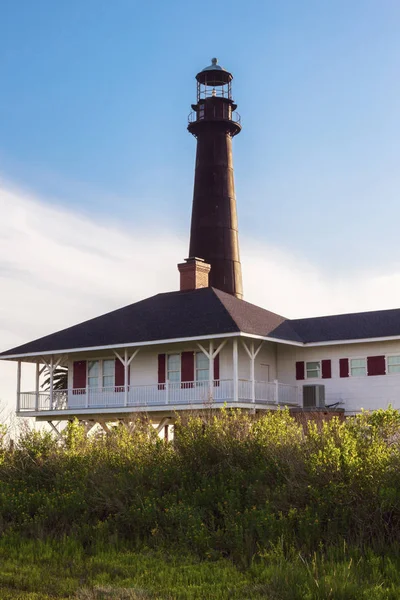 Bolivar Point Lighthouse Galveston Teksasie — Zdjęcie stockowe