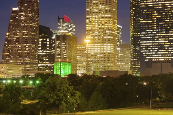 Panorama Houston Nuit Houston Texas États Unis — Photo