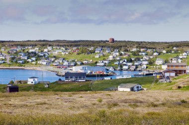 St. Lawrence, Newfoundland Panoraması. St John's, Newfoundland ve Labrador, Kanada.