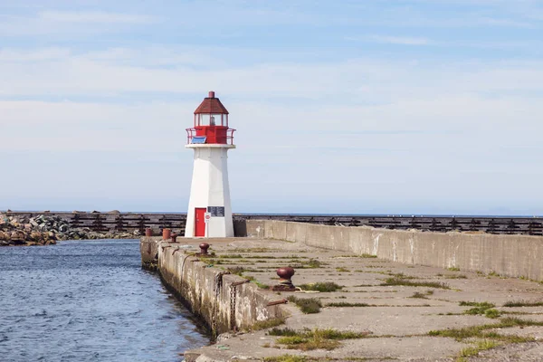 Grand Bank Wharf Lighthouse Terra Nova Labrador Canadá — Fotografia de Stock