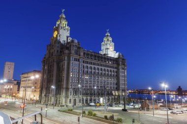 Liverpool, Kuzey Batı İngiltere, İngiltere'de Royal Liver Building.