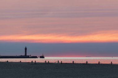 Dunkirk Feu de Saint Pol deniz feneri. Dunkirk, Hauts-de-France, Fransa.