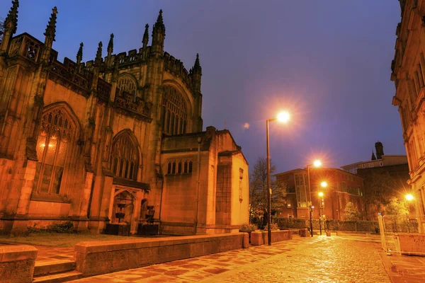 Manchester Cathedral Geceleri Manchester Kuzey Batı Ngiltere Amerika Birleşik Devletleri — Stok fotoğraf