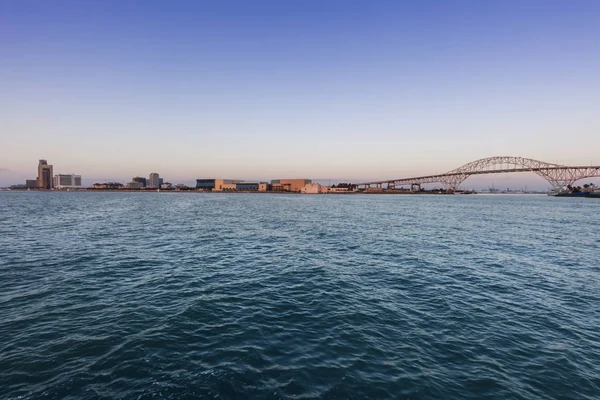 Panorama of Corpus Christi at sunrise. Corpus Christi, Texas, USA.