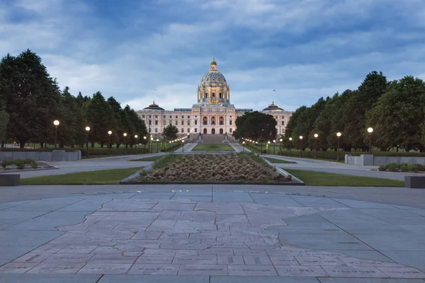 Minnesota State Capitol Building Szent Pál Minnesota Megyéinek Előtérben Térképét — Stock Fotó