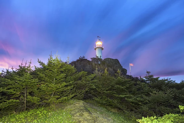 Phare Lobster Cove Head Terre Neuve Labrador Canada — Photo