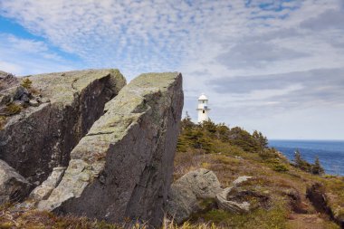 Defne Bulls deniz feneri, Newfoundland. Newfoundland ve Labrador, Kanada.