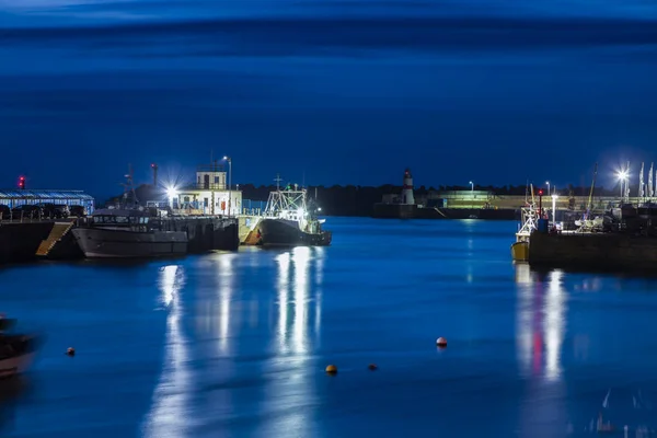 Port of Douglas and the lighthouse. Douglas, Isle of Man.
