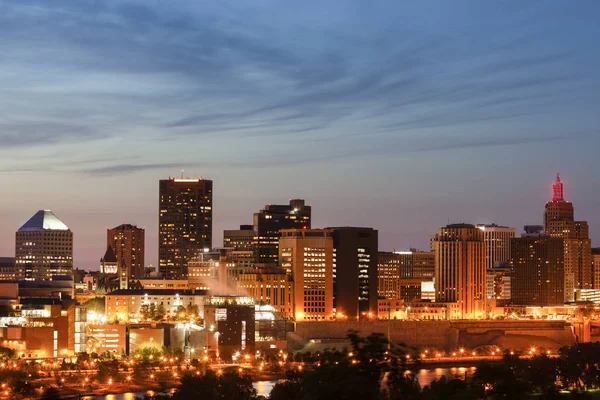 Akşam Panorama St Paul. St Paul, Minnesota, ABD.