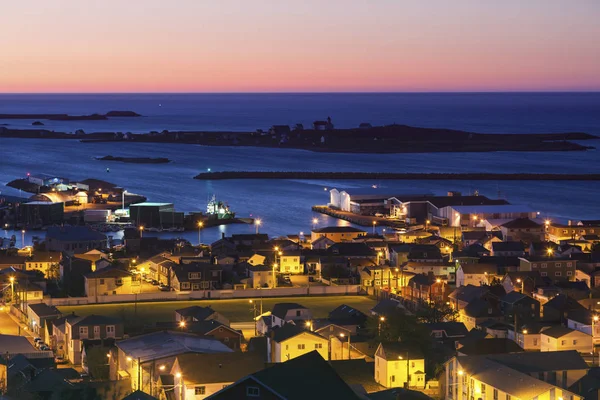 Saint Pierre Panorama Night Saint Pierre Saint Pierre Miquelon — Stock Photo, Image