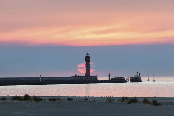 Geceleri Dunkirk Mimarisi Dunkirk Hauts France Fransa — Stok fotoğraf