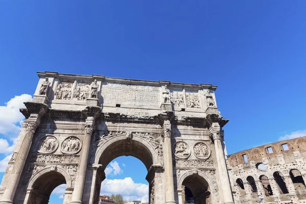 Arco Constantino Coliseu Roma Lazio Itália — Fotografia de Stock