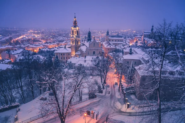 Geceleri Przemysl Mimarisi Przemysl Podkarpackie Polonya — Stok fotoğraf