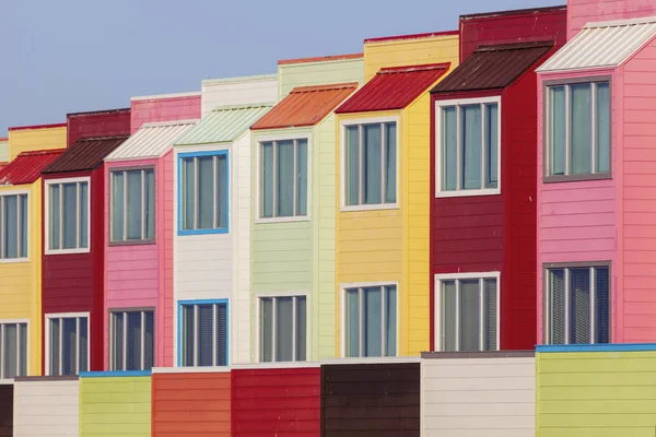 Coloridos Apartamentos Junto Playa Galveston Texas Galveston Texas Estados Unidos —  Fotos de Stock