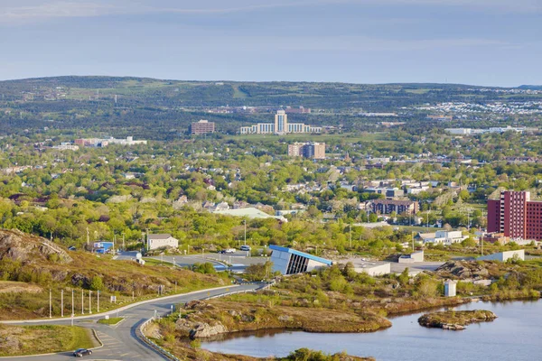 Panoráma Svatého Jana Budovou Konfederace John Newfoundland Labrador Kanada — Stock fotografie