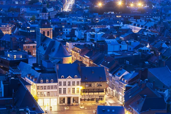 Aerial Panorama Hasselt Night Hasselt Flemish Region Belgium — Stock Photo, Image