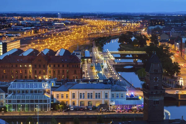 Aerial Panorama Malmo Malmo Scania Sweden — Stock Photo, Image