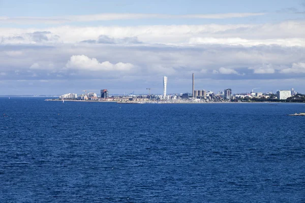 Panorama Malmo Desde Puente Oresund Malmo Scania Suecia — Foto de Stock